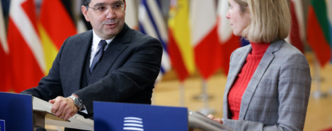 Nasser Bourita, ministre des Affaires étrangères, et Kaja Kallas, Haute Représentante de l’UE pour les Affaires étrangères et vice-présidente de la Commission européenne, le 29 janvier 2026 à Bruxelles.