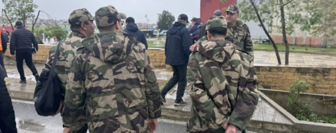Des éléments des Forces armées royales déployées à Ksar El Kébir après les fortes précipitations dans la région. Crédit : DR
