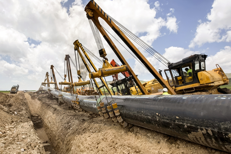Des travaux de pose d'un gazoduc souterrain (photo d'illustration).