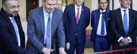 Lors de la cérémonie d'inauguration de l’usine JTI dans la zone industrielle de Tétouan Park.