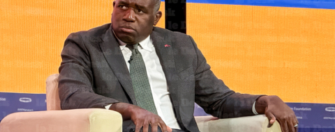 David Lammy, secrétaire d'État britannique aux Affaires étrangères, lors du Forum IGW 2025 tenu à Marrakech le 2 juin 2025.