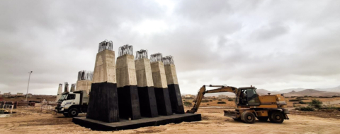 Un ouvrage d'art de l'ONCF destiné à accompagner une desserte ferroviaire.