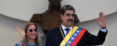 Le président du Venezuela Nicolas Maduro et son épouse Cilia Flores.