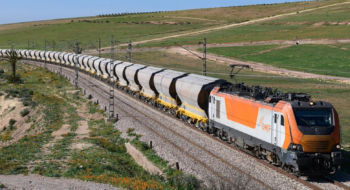 Un train ONCF de transport de phosphates pour le compte du groupe OCP.