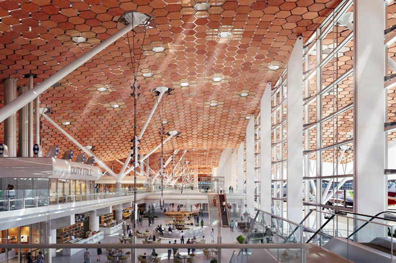 Une maquette numérique du nouveau terminal de l’aéroport Casablanca Mohammed V.