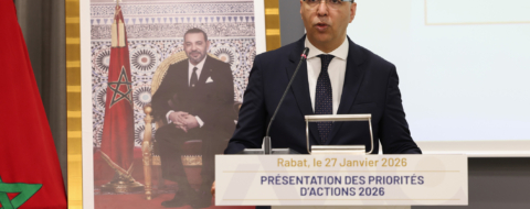 Tarik Senhaji, président de l’AMMC, lors de la présentation des priorités d'actions 2026 de l'organisme, le 27 janvier 2026 à Rabat.