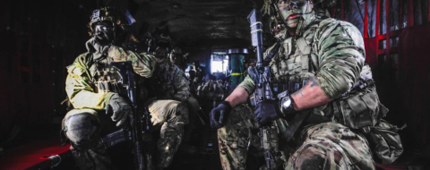 Des Sky Soldiers de la 173e brigade aéroportée américaine.