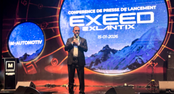 Souhail Houmaini, directeur général de M-Automotiv, lors de la conférence de presse de lancement de la marque chinoise Exeed.