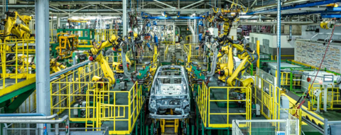 Une chaîne d'assemblage de l'usine Renault de Tanger.