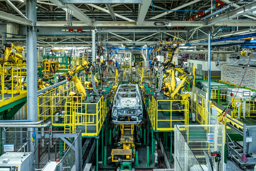 Une chaîne d'assemblage de l'usine Renault de Tanger.