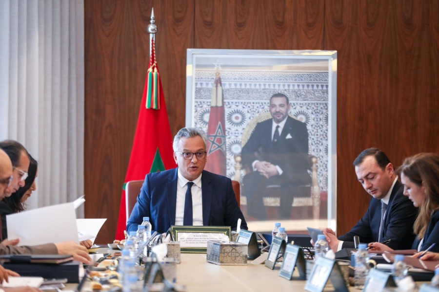Karim Zidane, ministre délégué chargé de l’Investissement, lors de la tenue du conseil d'administration de l'Agence marocaine de développement des investissements et des exportations (AMDIE), à Rabat, le 26 janvier 2026.