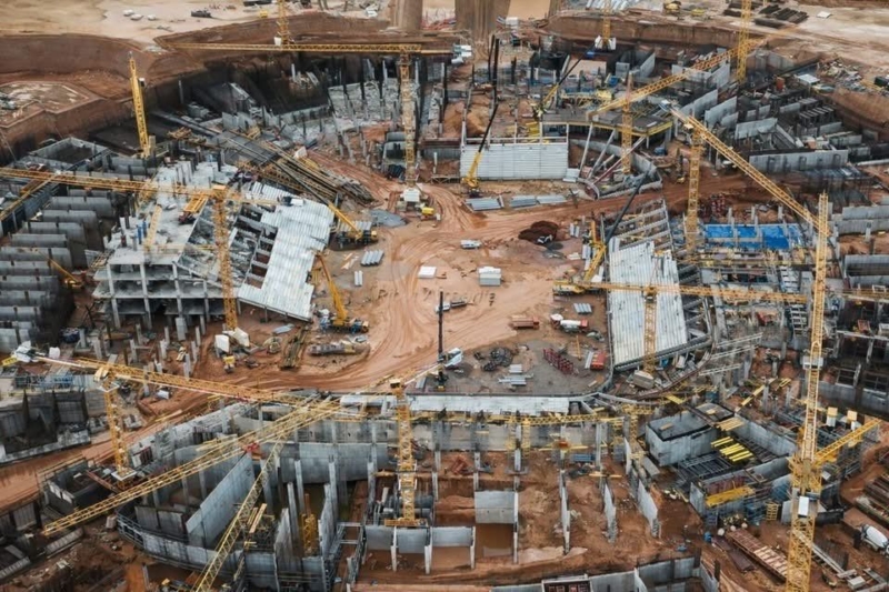 Le chantier du Grand Stade Hassan II, situé à Benslimane.