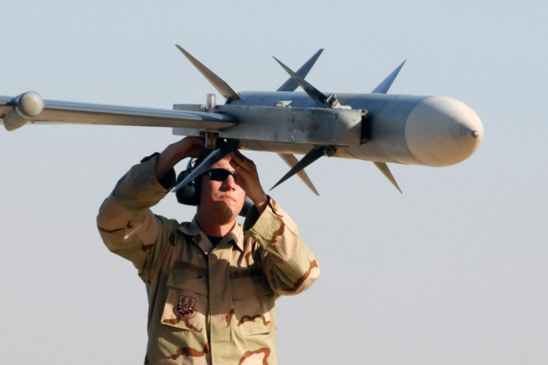 Un missile AIM 120 AMRAAM.