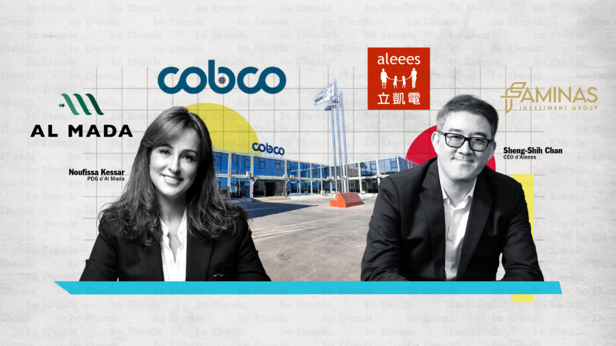 Noufissa Kessar, PDG d’Al Mada qui porte le projet Cobco avec CNGR et Sheng-Shih Chang, CEO d’Aleees, financé par Faminas.
