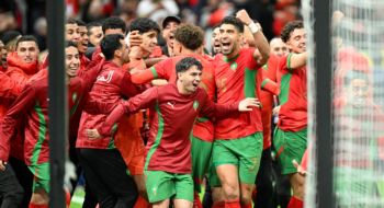 Les Lions de l'Atlas après leur qualification en finale de la CAN 2025 aux dépens du Nigéria.