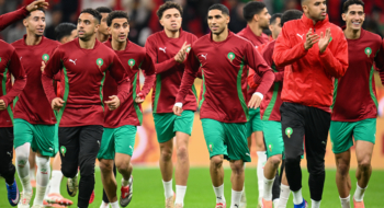 L'équie du Maroc lors de la finale CAN 2025 contre le Sénégal.