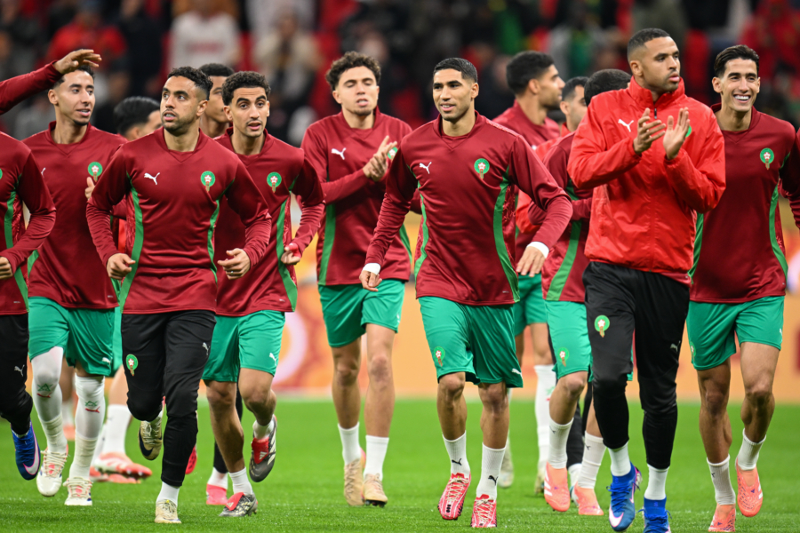 L'équie du Maroc lors de la finale CAN 2025 contre le Sénégal.