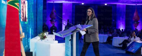 Nadia Fettah, ministre de l'Économie et des Finances, lors de la conférence annuelle de l’Association professionnelle des sociétés de Bourse (APSB), à Casablanca, le 9 février 2026.