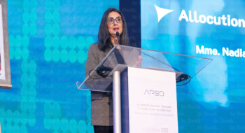 Nadia Fettah, ministre de l'Economie et des Finances, lors de l'ouverture de la conférence annuelle de l'APSB.