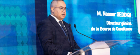 Nasser Seddiqi, directeur général de la Bourse de Casablanca, lors de la conférence annuelle de l’Association professionnelle des sociétés de Bourse (APSB), à Casablanca, le 9 février 2026.