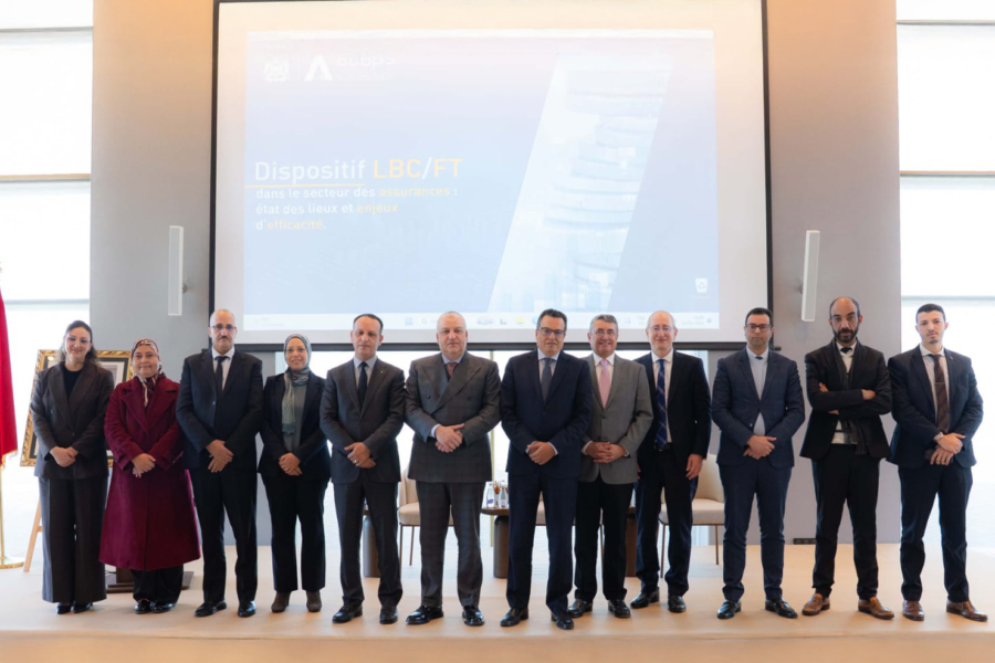 Lors de la réunion de l’ACAPS avec les acteurs du secteur des assurances autour de la thématique du blanchiment des capitaux, le 3 février 2026 à Rabat.