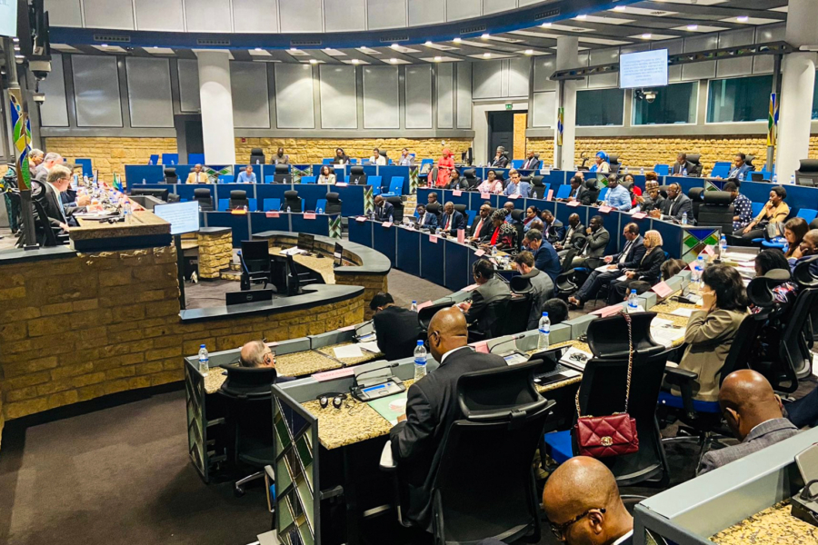 Une réunion du Conseil de paix et de sécurité de l'Union africaine à Addis Abeba, en 2023.