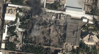 Le complexe résidentiel du Guide suprême iranien, l’ayatollah Ali Khamenei, frappé par les bombes.