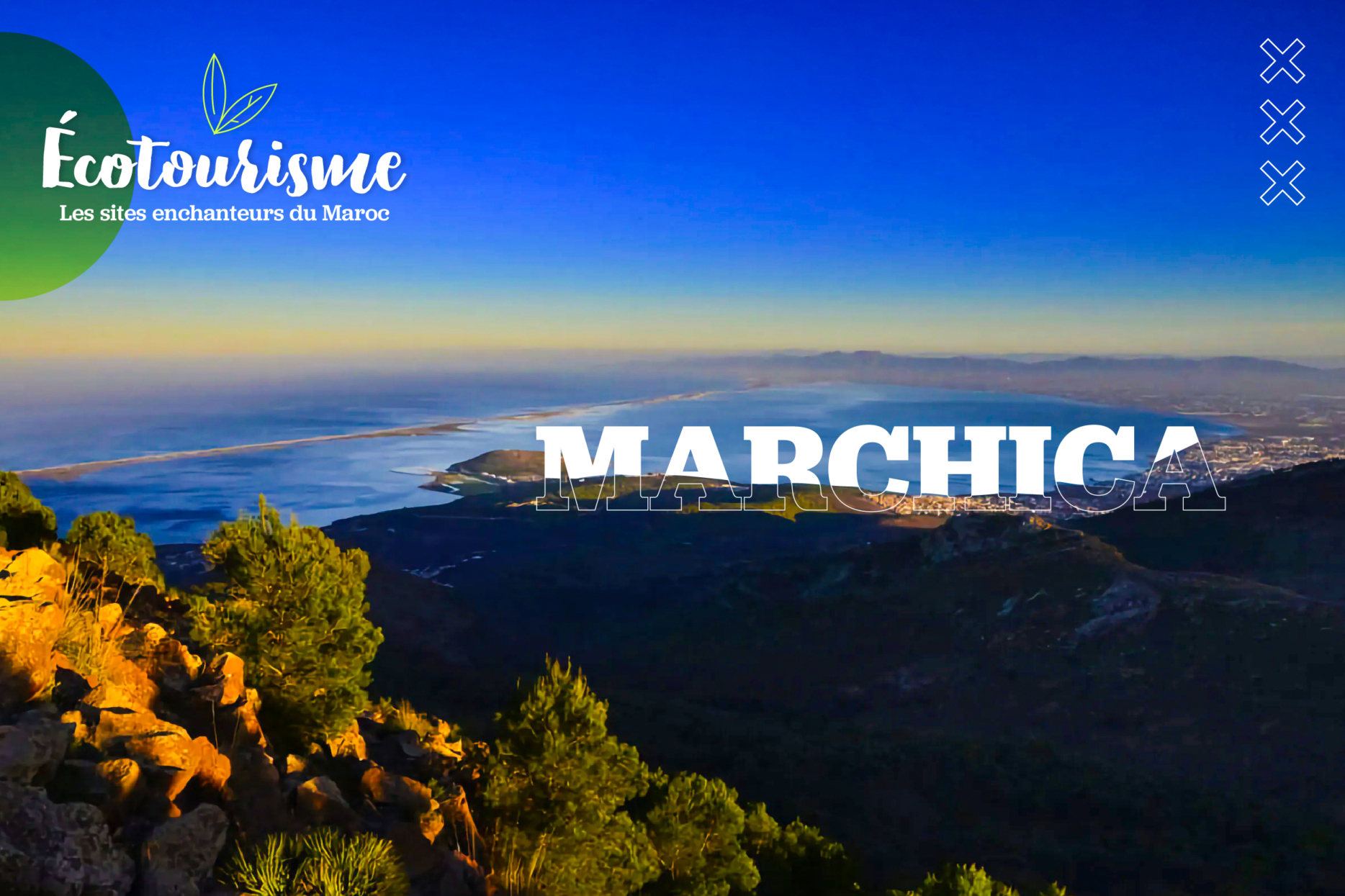 Une vue d'ensemble de la lagune de Marchica, dans la province de Nador.