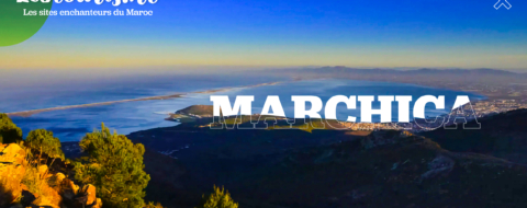 Une vue d'ensemble de la lagune de Marchica, dans la province de Nador.