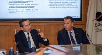 Driss Benchikh, directeur de l’Office des Changes et Chakib Alj, président de la CGEM