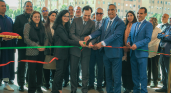 Lors de l'inauguration de la Cité des métiers et des compétences de Marrakech-Safi, le 20 février 2026 à Tamansourt.