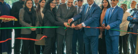 Lors de l'inauguration de la Cité des métiers et des compétences de Marrakech-Safi, le 20 février 2026 à Tamansourt.