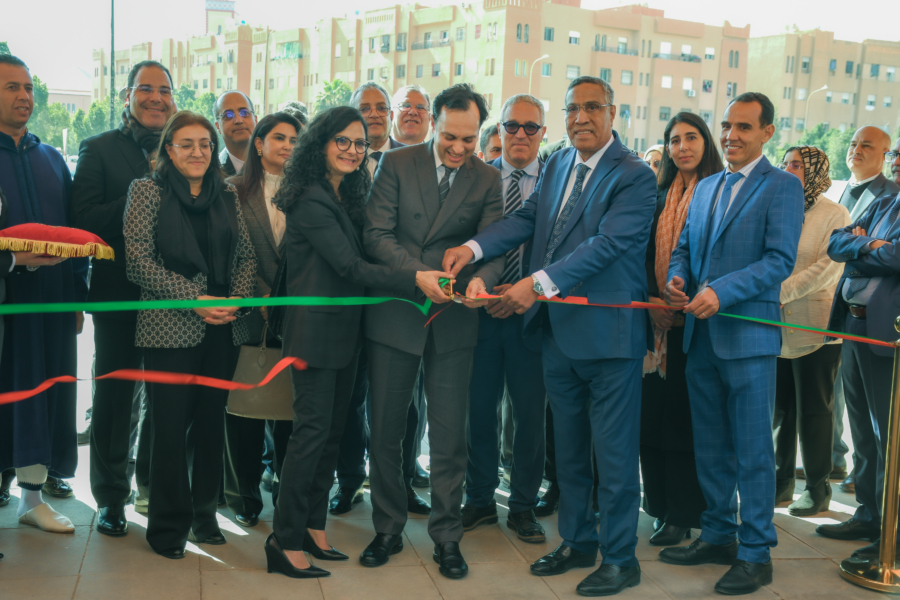 Lors de l'inauguration de la Cité des métiers et des compétences de Marrakech-Safi, le 20 février 2026 à Tamansourt.
