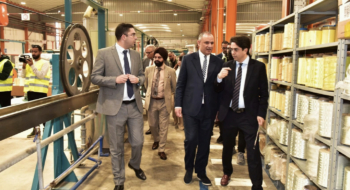Le ministre de l'Industrie et du Commerce, Ryad Mezzour à l'inauguartion de l'unité FBR Cables de Berrechid.