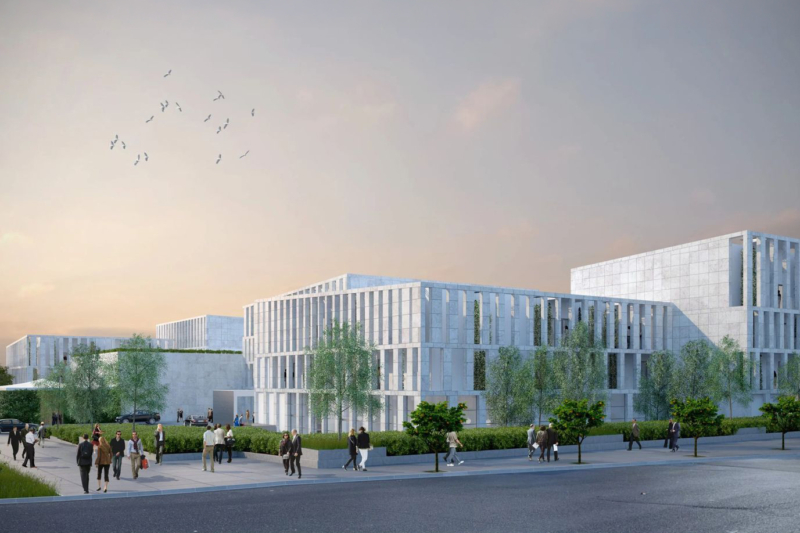 Une maquette numérique du futur hôtel InterContinental de Rabat.