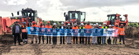 Lors de la cérémonie de lancement des travaux de l'usine Morocco Tinci Materials, le 6 février 2026.
