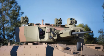 Une tourelle 30 mm de type UT30 MK2 développée par la firme israélienne Elbit Systems.