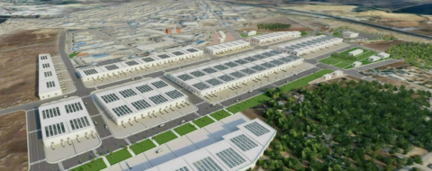 Une maquette numérique de la future Zone d'accélération industrielle Ouled Saleh II à Nouaceur.