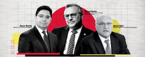 Massad Boulos, conseiller spécial pour l’Afrique de Donald Trump, Nasser Bourita, ministre des Affaires étrangères et Ahmed Attaf, ministre algérien des Affaires étrangères
