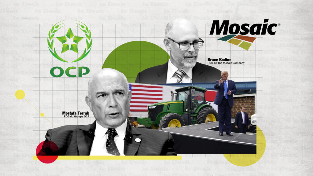 Mostafa Terrab, PDG du Groupe OCP et Bruce Bodine, PDG de The Mosaic Company