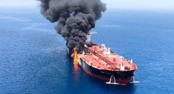 Un tanker frappé par l'Iran dans le détroit d'Ormuz en 2019