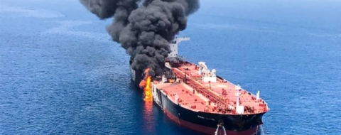 Un tanker frappé par l'Iran dans le détroit d'Ormuz en 2019