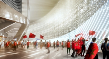 Grand Stade Hassan II. Vue d'artiste des abords