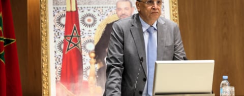 Le ministre de la Justice Abdellatif Ouahbi, lors du séminaire sur l'efficience du cadre juridique relatif au recouvrement judiciaire des créances en souffrance.