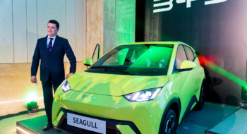 Adil Bennani, directeur général d'Auto Nejma, lors du lancement de la BYD Seagull.