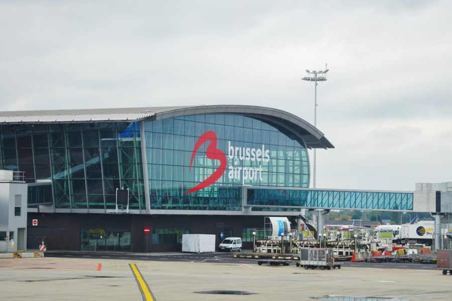 Le tarmac de l'aéroport de Bruxelles, en Belgique.