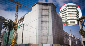 Le chantier de transformation de l'ancien siège de l'ONA, à Casablanca, en hôtel de luxe.