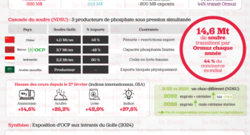Crise d’Ormuz : les chiffres de la vulnérabilité d’OCP pour l’ammoniac et le soufre