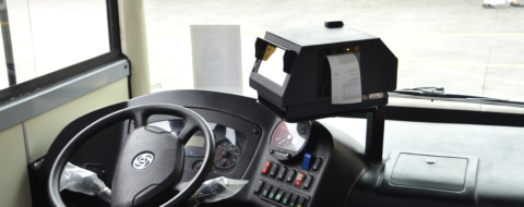 Cabine de conduite d'un transport interurbain