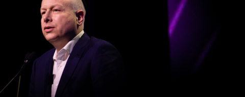 Jason Greenblatt, ancien envoyé spécial des États-Unis au Moyen-Orient, à Jérusalem, le 13 février 2020